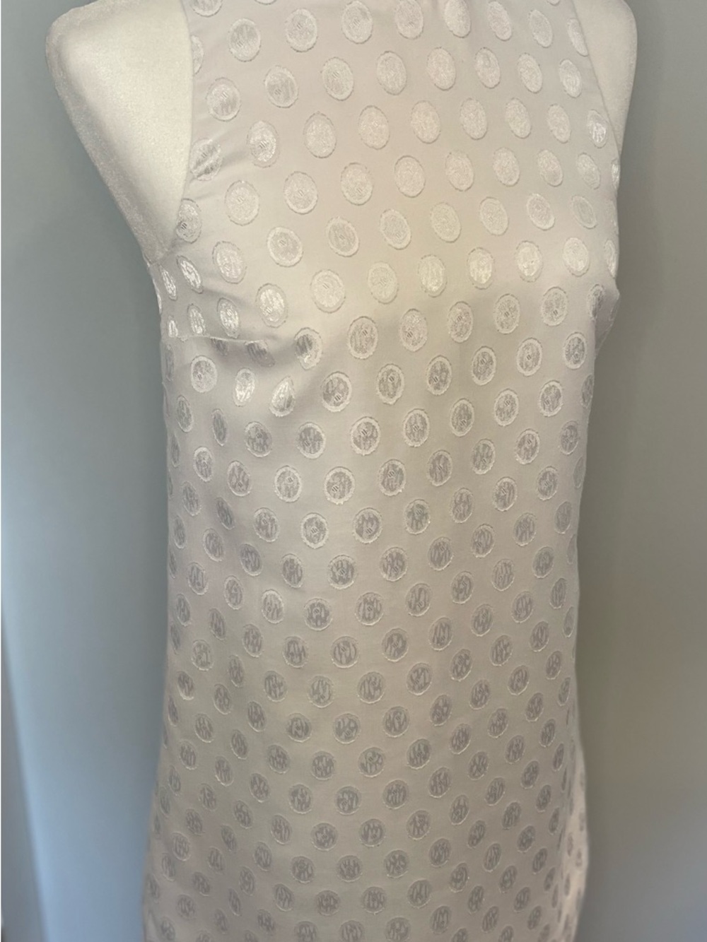 Lilly Pulitzer Brandi Shift Dress  White Polka Dot Sleeveless Size 00